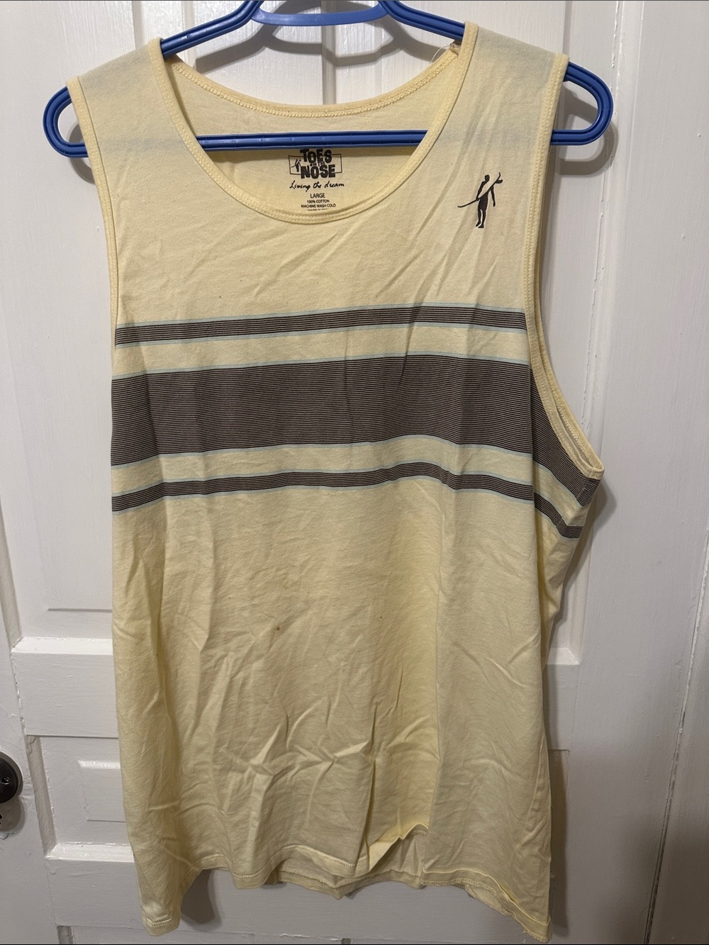Tofino & Co. Men's Yellow Striped Tank Top